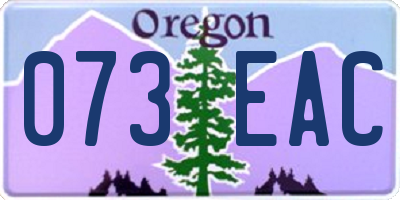 OR license plate 073EAC