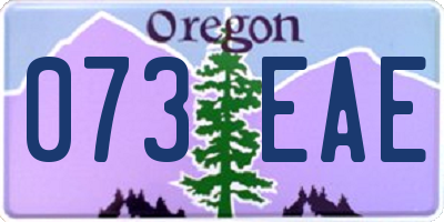 OR license plate 073EAE
