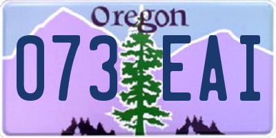 OR license plate 073EAI