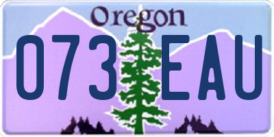 OR license plate 073EAU