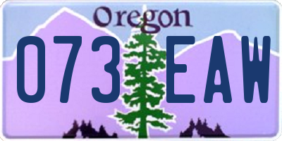 OR license plate 073EAW