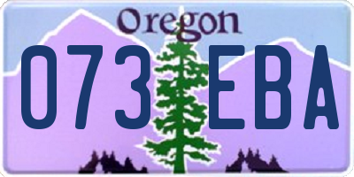 OR license plate 073EBA
