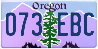 OR license plate 073EBC
