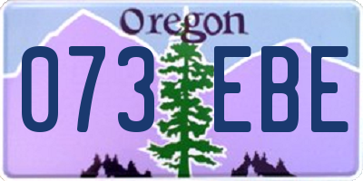 OR license plate 073EBE