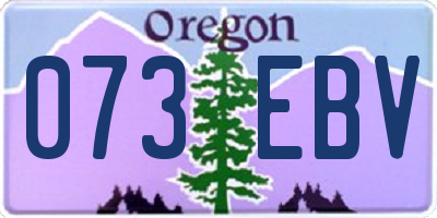 OR license plate 073EBV
