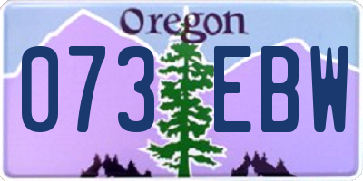 OR license plate 073EBW