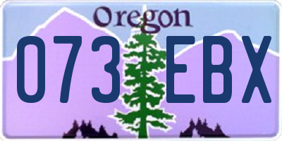 OR license plate 073EBX