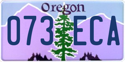 OR license plate 073ECA