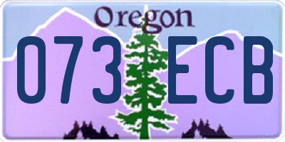 OR license plate 073ECB