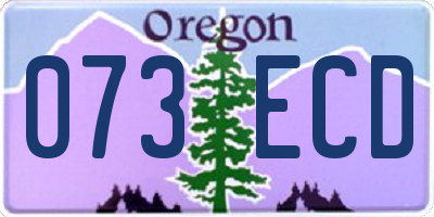 OR license plate 073ECD