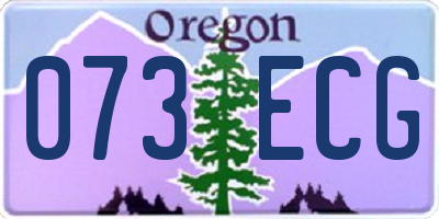 OR license plate 073ECG