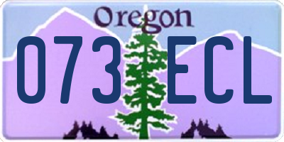 OR license plate 073ECL