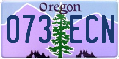OR license plate 073ECN