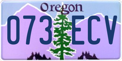 OR license plate 073ECV