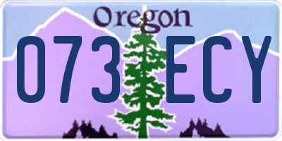 OR license plate 073ECY