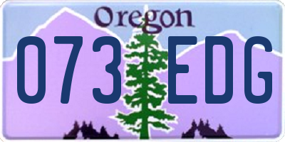 OR license plate 073EDG
