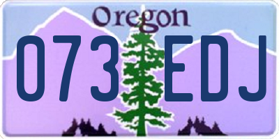 OR license plate 073EDJ