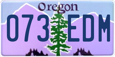 OR license plate 073EDM