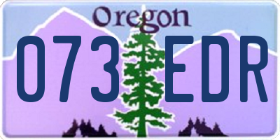 OR license plate 073EDR