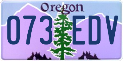OR license plate 073EDV