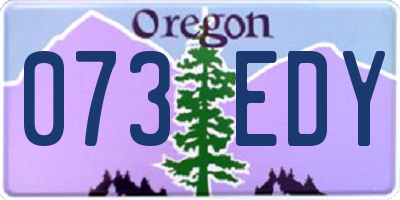 OR license plate 073EDY