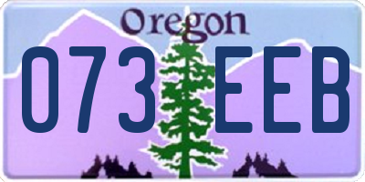 OR license plate 073EEB