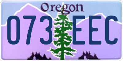 OR license plate 073EEC