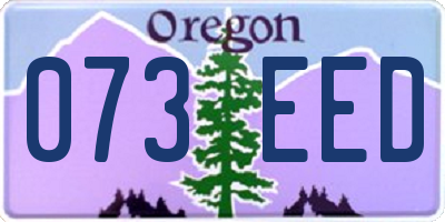 OR license plate 073EED