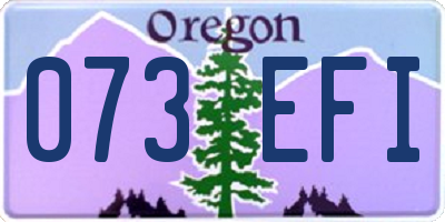 OR license plate 073EFI