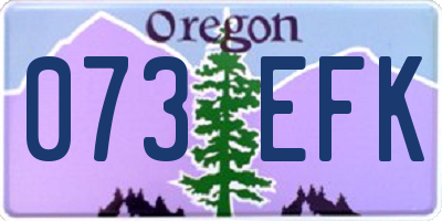 OR license plate 073EFK