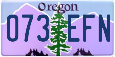 OR license plate 073EFN