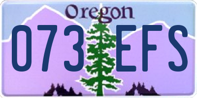 OR license plate 073EFS