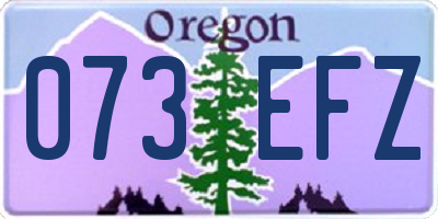 OR license plate 073EFZ