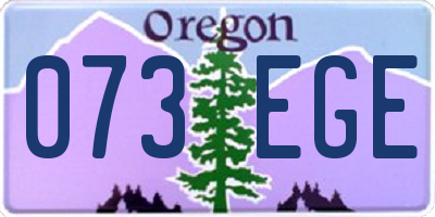 OR license plate 073EGE