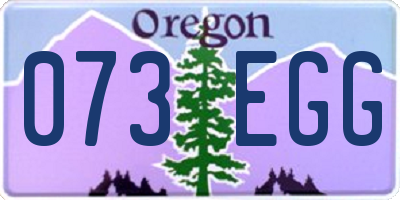 OR license plate 073EGG