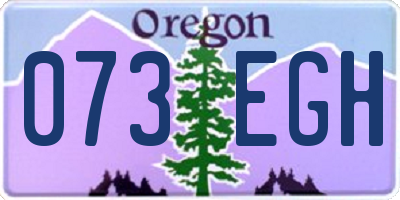 OR license plate 073EGH