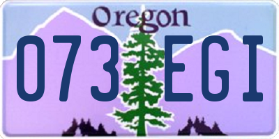 OR license plate 073EGI