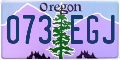 OR license plate 073EGJ