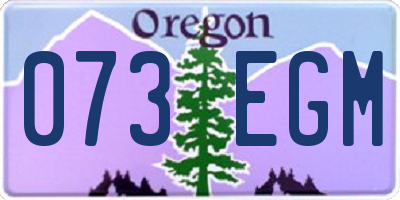 OR license plate 073EGM