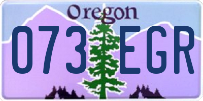 OR license plate 073EGR
