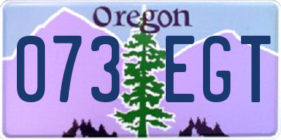 OR license plate 073EGT