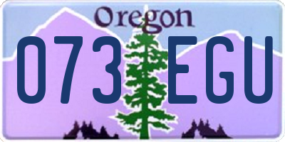 OR license plate 073EGU