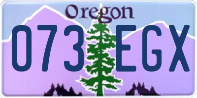 OR license plate 073EGX
