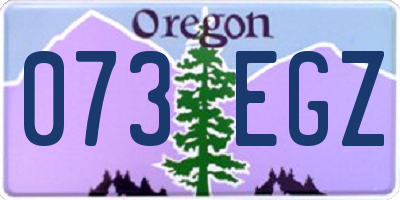 OR license plate 073EGZ