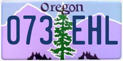 OR license plate 073EHL