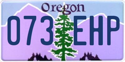 OR license plate 073EHP