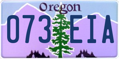 OR license plate 073EIA