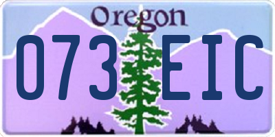 OR license plate 073EIC
