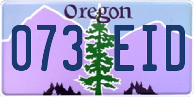 OR license plate 073EID