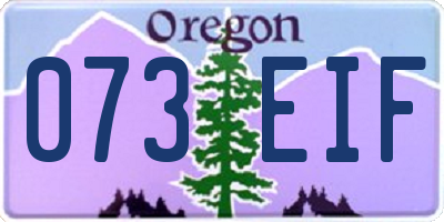 OR license plate 073EIF